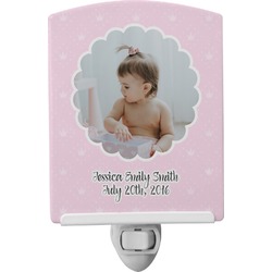 Baby Girl Photo Ceramic Night Light (Personalized)
