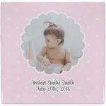 Baby Girl Photo Ceramic Tile Hot Pad (Personalized)