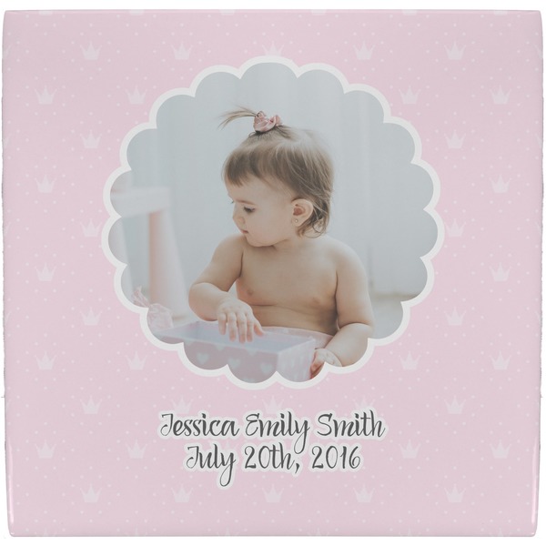 Custom Baby Girl Photo Ceramic Tile Hot Pad (Personalized)