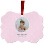 Baby Girl Photo Metal Frame Ornament - Double Sided