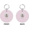 Baby Girl Photo Circle Keychain (Front + Back)