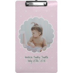 Baby Girl Photo Clipboard (Legal Size) (Personalized)