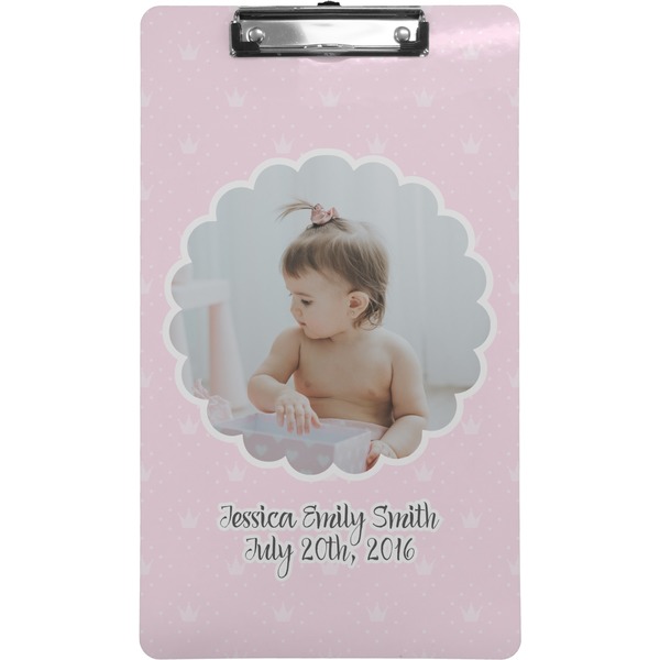 Custom Baby Girl Photo Clipboard (Legal Size) (Personalized)