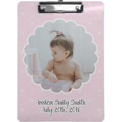 Baby Girl Photo Clipboard (Letter Size) (Personalized)
