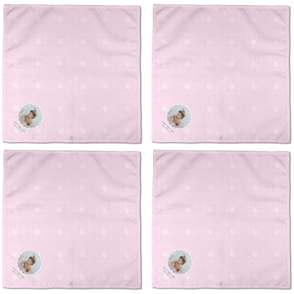 Baby Girl Photo Cloth Napkins - Personalized Dinner (APPROVAL) Set of 4