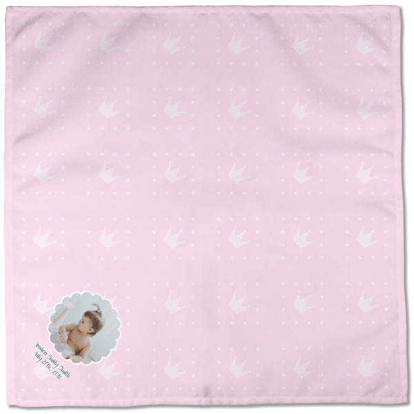 Baby Girl Photo Cloth Napkins - Personalized Dinner (Full Open)