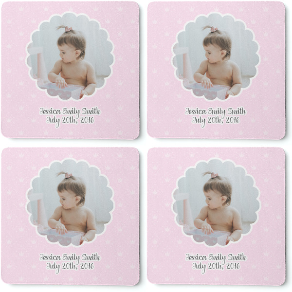 Baby Girl Photo Coaster Rubber Back - Apvl