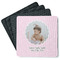 Baby Girl Photo Square Rubber Backed Coasters - Set of 4 (Personalized)