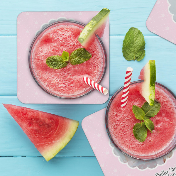 Baby Girl Photo Coaster Set - LIFESTYLE