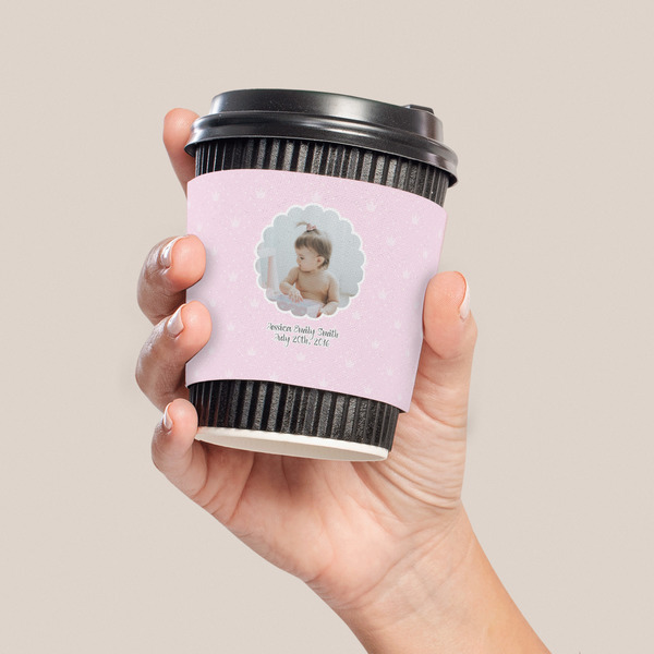 Baby Girl Photo Coffee Cup Sleeve - LIFESTYLE