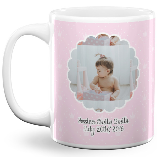 Custom Baby Girl Photo 11 Oz Coffee Mug - White