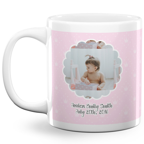 Custom Baby Girl Photo 20 Oz Coffee Mug - White