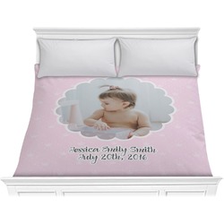 Baby Girl Photo Comforter - King (Personalized)