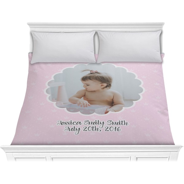 Custom Baby Girl Photo Comforter - King (Personalized)