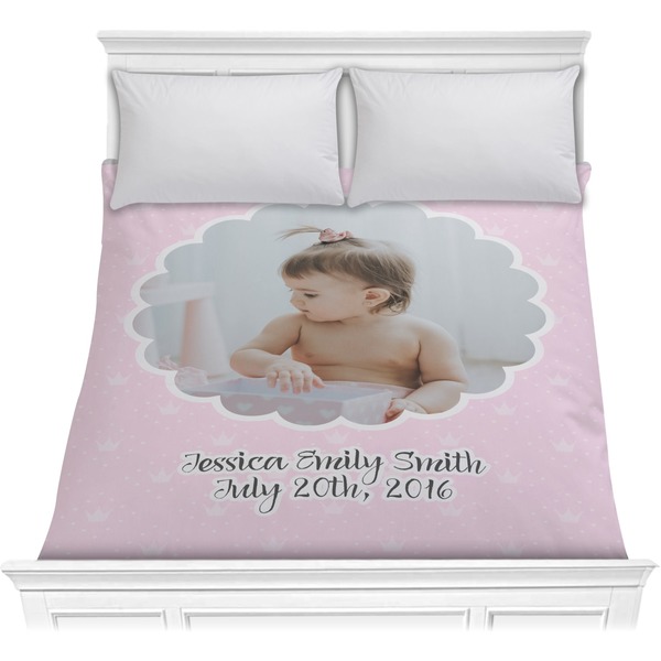 Custom Baby Girl Photo Comforter - Full / Queen (Personalized)