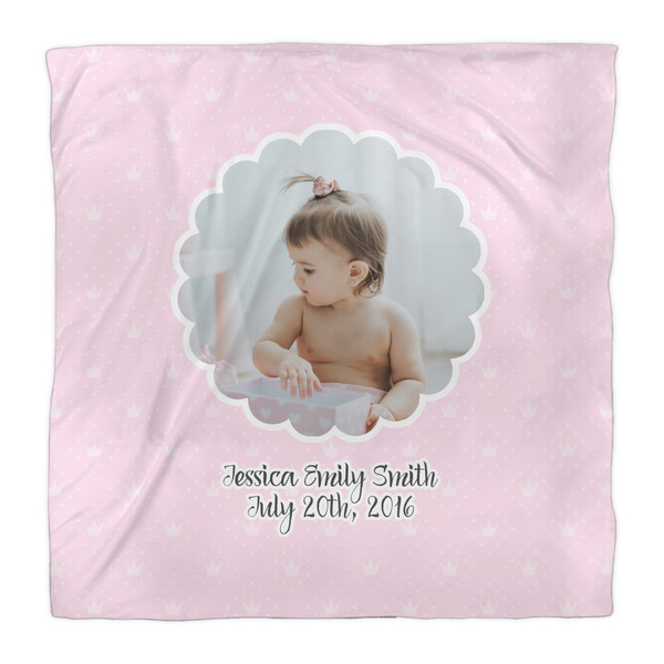 Baby Girl Photo Comforter - Queen - Front