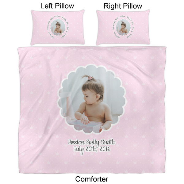 Baby Girl Photo Comforter Set - King - Approval