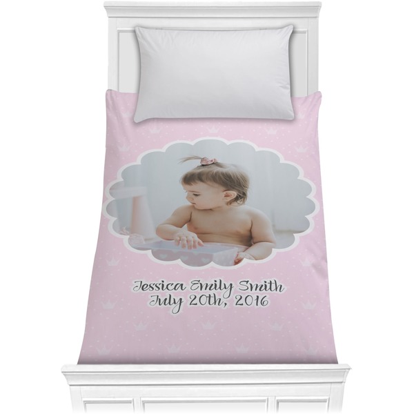 Custom Baby Girl Photo Comforter - Twin (Personalized)