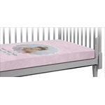 Baby Girl Photo Crib Fitted Sheet (Personalized)