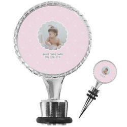 Baby Girl Photo Wine Bottle Stopper (Personalized)