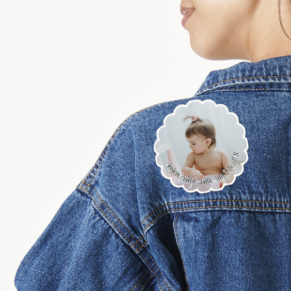 Custom Baby Girl Photo Twill Iron On Patch - Custom Shape