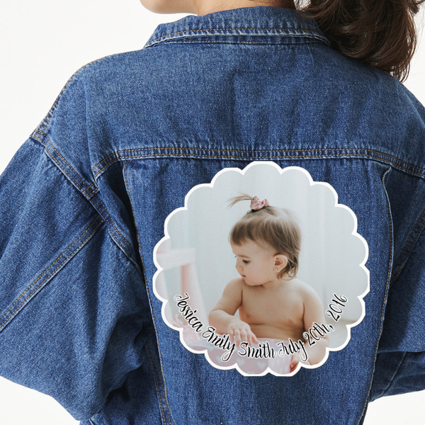 Custom Baby Girl Photo Twill Iron On Patch - Custom Shape - 3XL