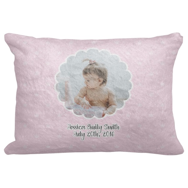 Custom Baby Girl Photo Decorative Baby Pillowcase - 16"x12" (Personalized)