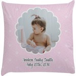 Baby Girl Photo Decorative Pillow Case (Personalized)