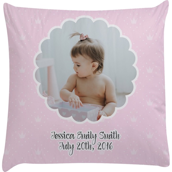Custom Baby Girl Photo Decorative Pillow Case (Personalized)