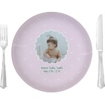 Baby Girl Photo Glass Lunch / Dinner Plate 10" (Personalized)
