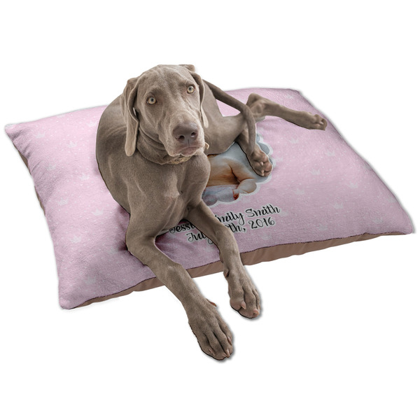 Custom Baby Girl Photo Dog Bed - Large