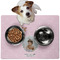 Baby Girl Photo Dog Food Mat - Medium LIFESTYLE