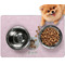 Baby Girl Photo Dog Food Mat - Small LIFESTYLE