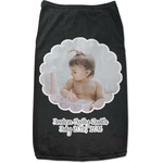 Baby Girl Photo Black Pet Shirt (Personalized)