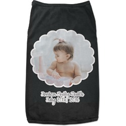 Baby Girl Photo Black Pet Shirt (Personalized)
