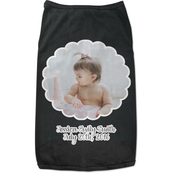 Custom Baby Girl Photo Black Pet Shirt - XL (Personalized)