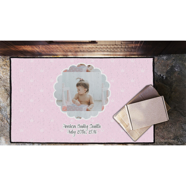 Baby Girl Photo Door Mat - LIFESTYLE (Lrg)
