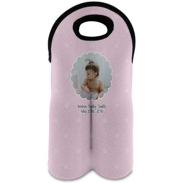 Custom Baby Girl Photo Wine Tote Bag (2 Bottles) (Personalized)