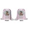 Baby Girl Photo Drawstring Backpack Front & Back Small