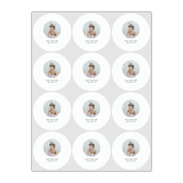 Baby Girl Photo Drink Topper - Small - Set of 12