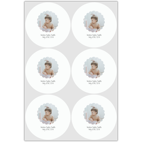 Baby Girl Photo Drink Topper - XLarge - Set of 6