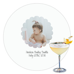 Baby Girl Photo Printed Drink Topper - 3.5"
