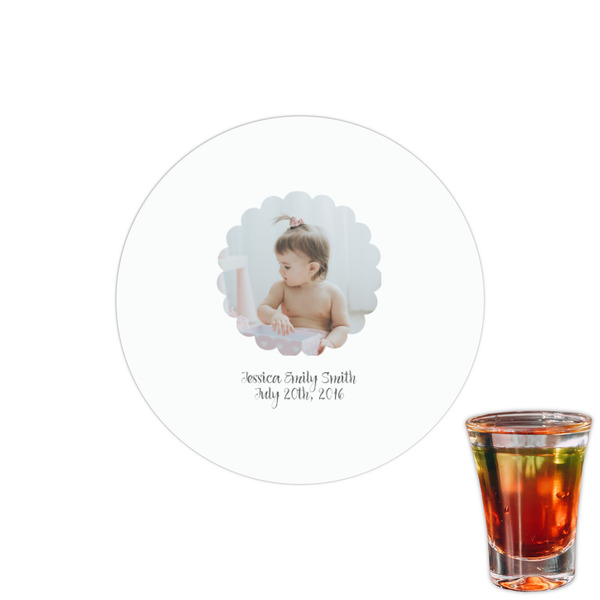 Custom Baby Girl Photo Printed Drink Topper - 1.5"