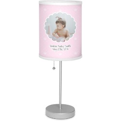 Baby Girl Photo Lamp with Drum Shade