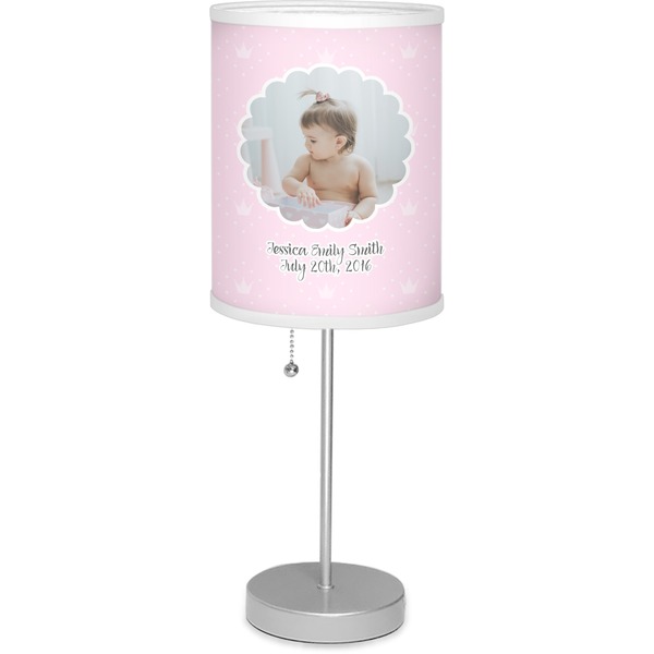 Custom Baby Girl Photo 7" Drum Lamp with Shade Polyester (Personalized)