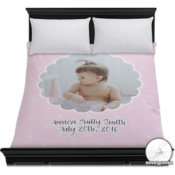 Baby Girl Photo Duvet Cover - Full / Queen (Personalized)