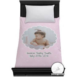 Baby Girl Photo Duvet Cover - Twin (Personalized)