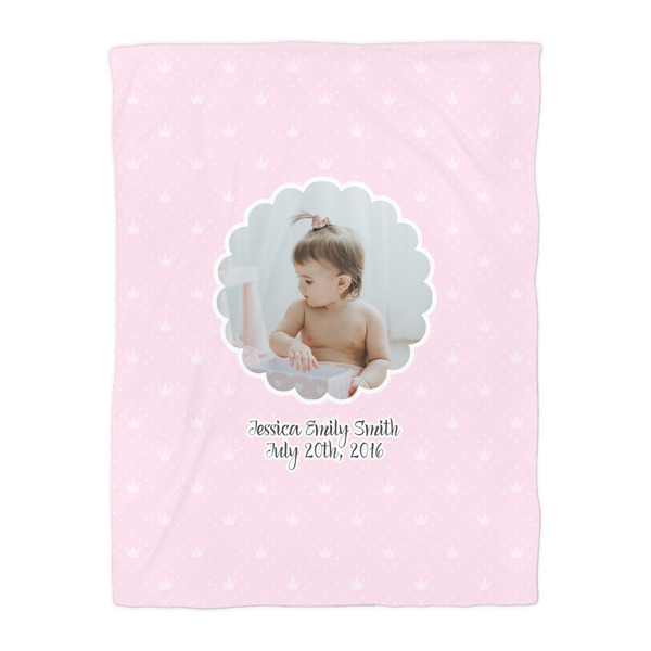 Baby Girl Photo Duvet Cover - Twin - Front