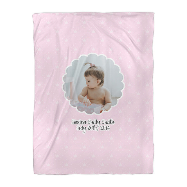 Baby Girl Photo Duvet Cover - Twin XL - Front
