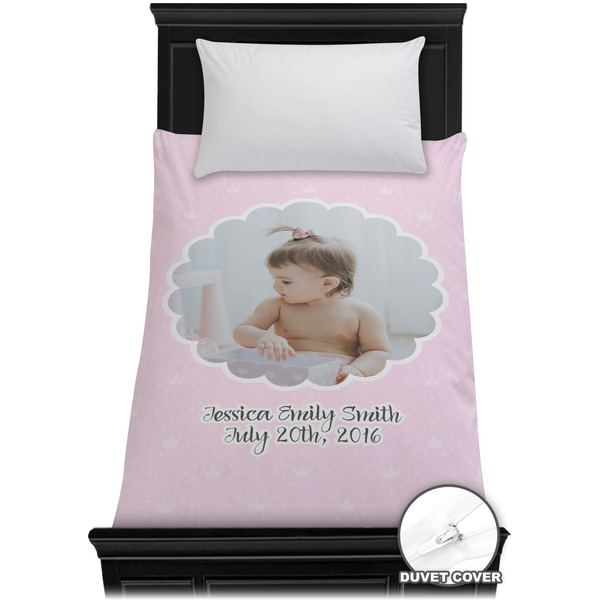 Custom Baby Girl Photo Duvet Cover - Twin XL (Personalized)